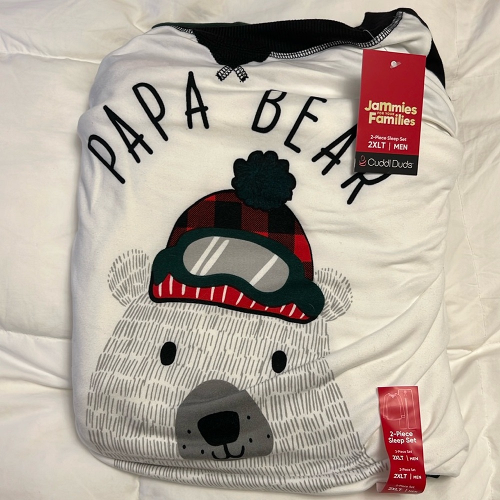 Jammies for Families Papa Bear 2XL top and bottom set #Z-1